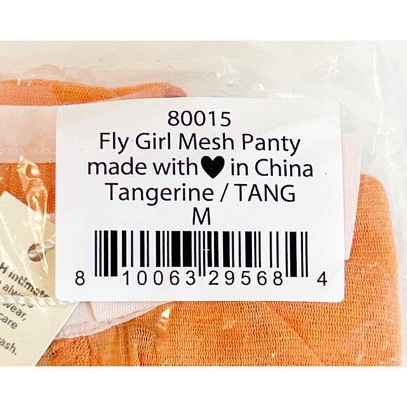 We Are HAH x Free People Women's Fly Girl Mesh Panty Tangerine Size M NWT - Picture 4 of 5